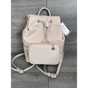 CÉLINE DION Gray with gold hardware DRAWSTRING backpack Size Medium Bag B000489